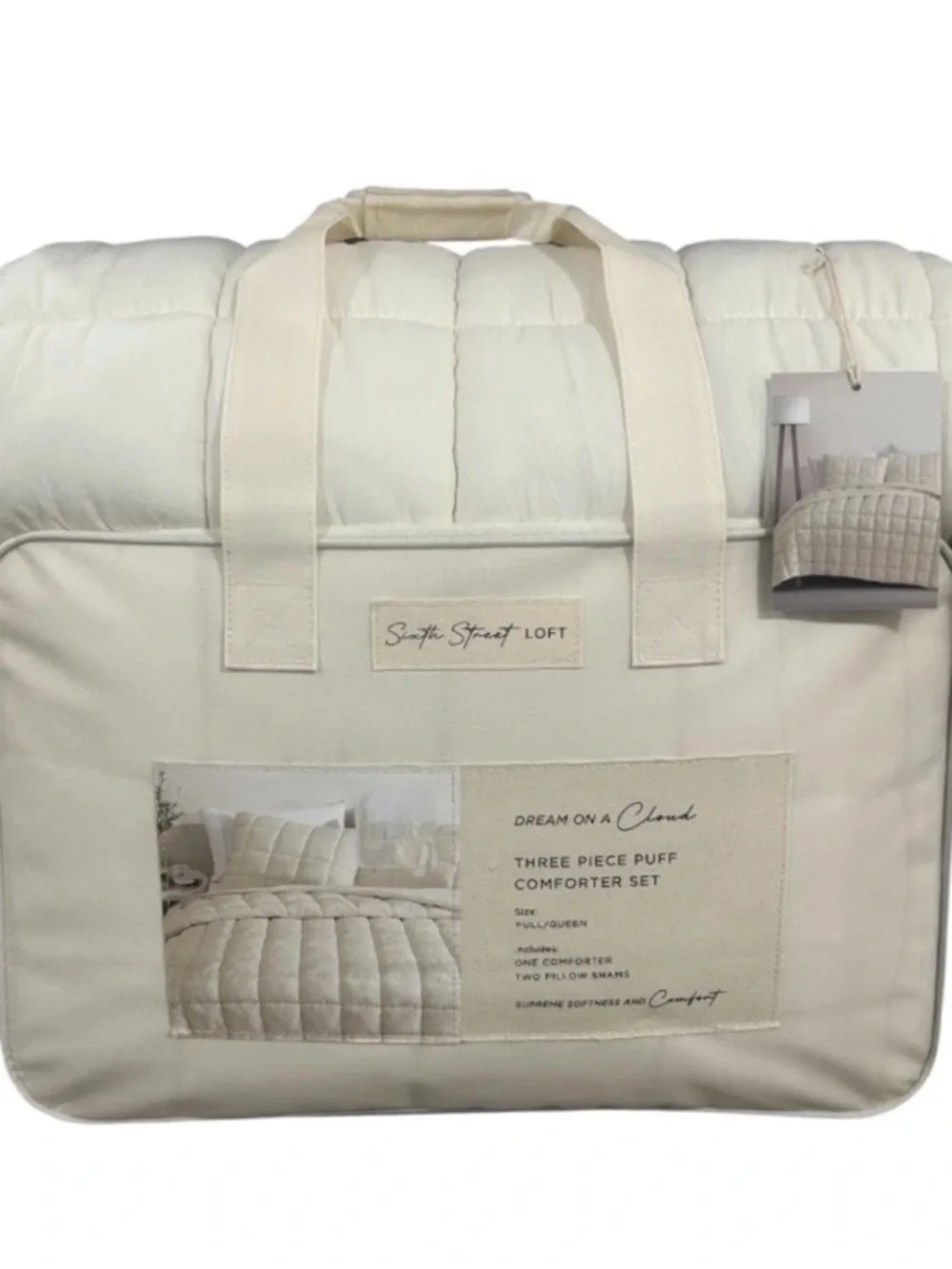 Sixth Street Loft Cream 3 Piece Comforter Set 90”x90”